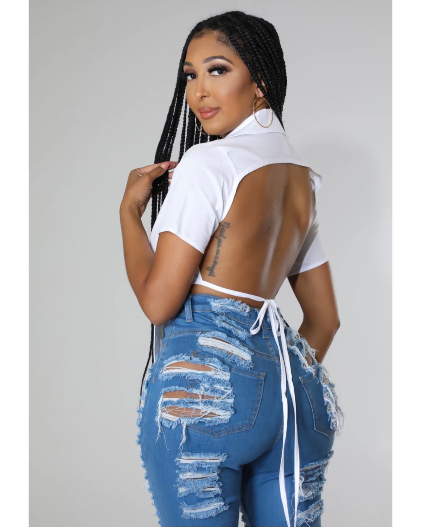 White Crop Top