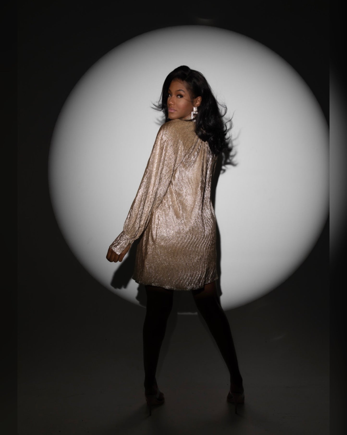 Metallic Holiday Dress