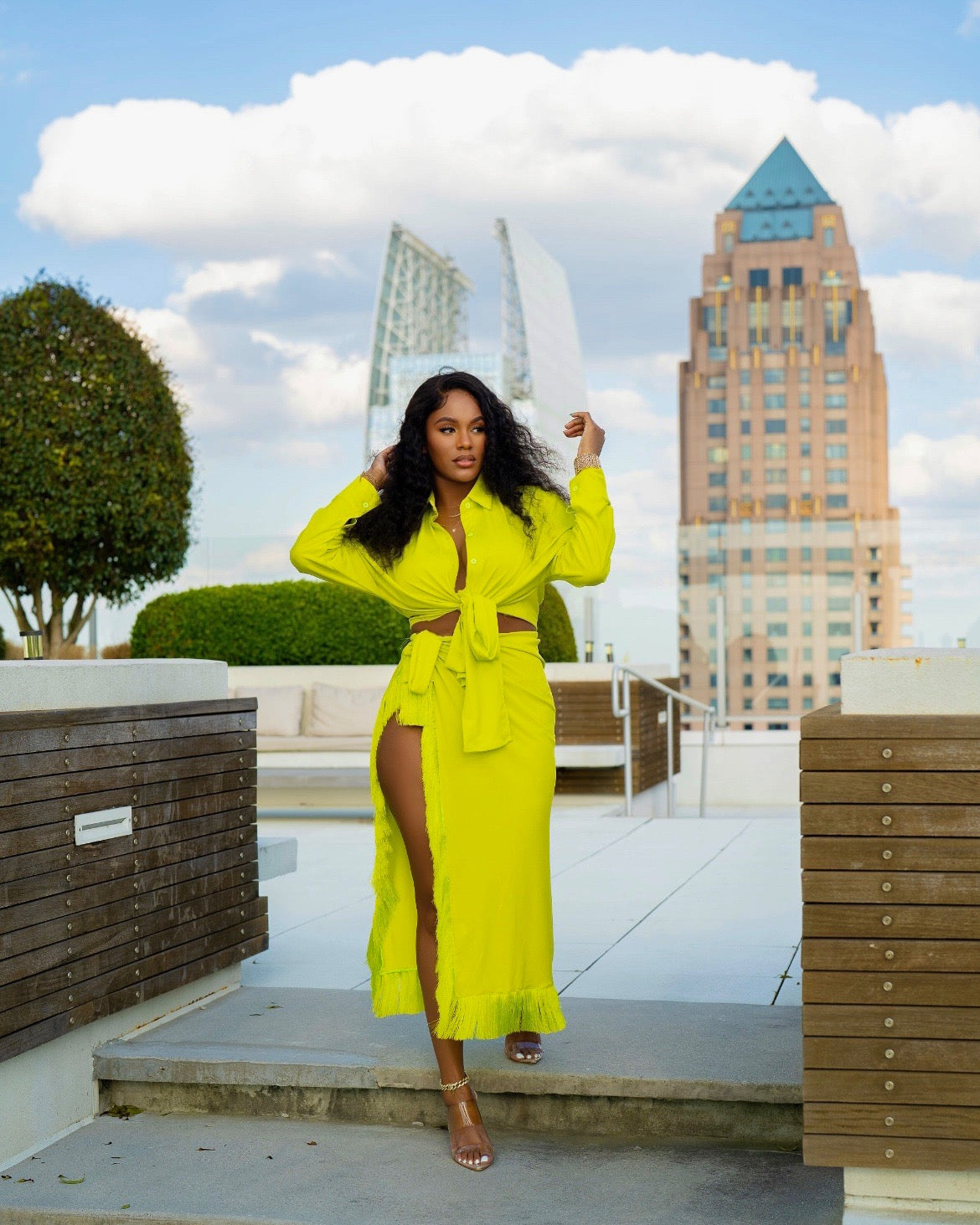 Neon Getaway Skirt Set